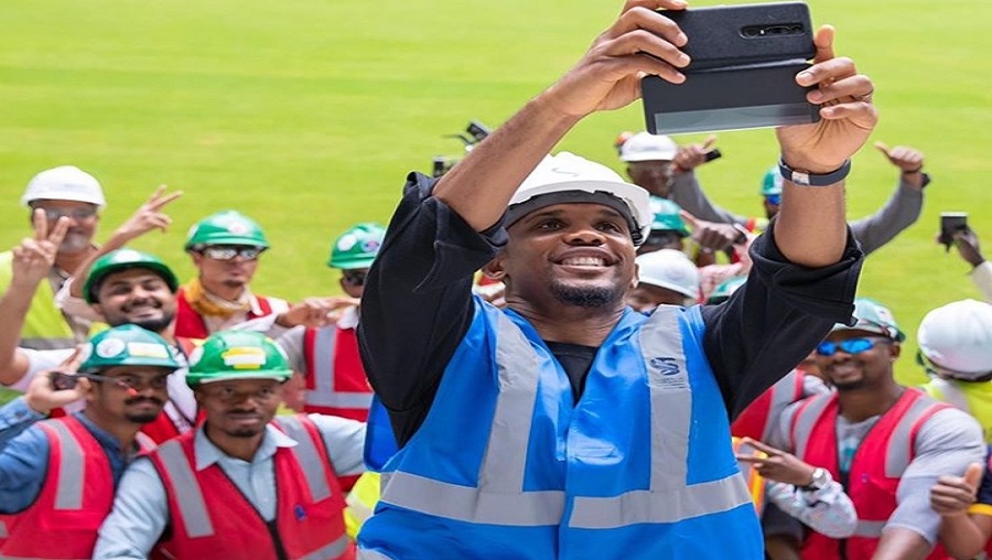 Mondial 2022 : Samuel Eto’o visite en avant-première l’Al-Wakrah Stadium