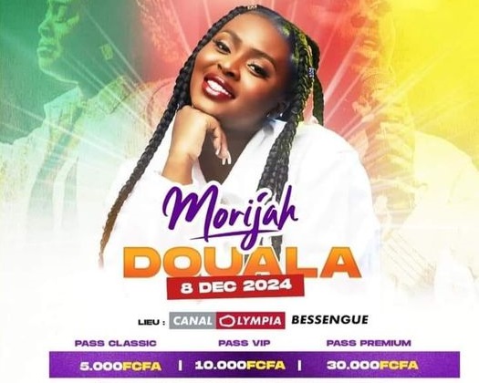 Musique: l’artiste gospel ivoirienne Morijah en concert à Douala le 08 décembre