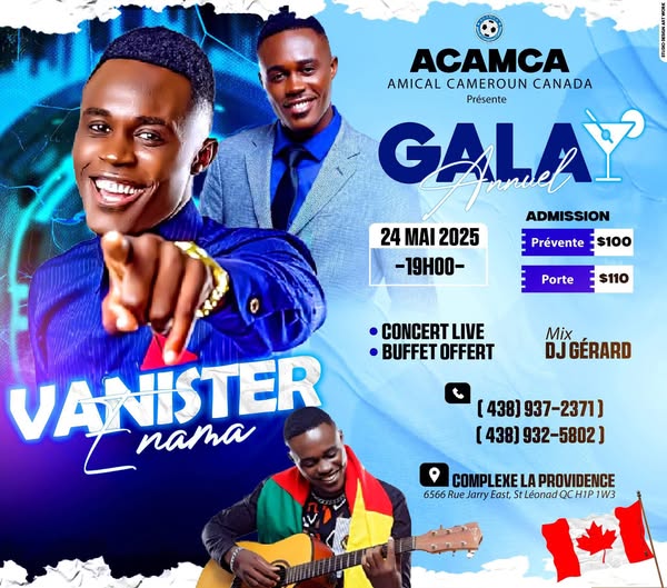 Concert: Vanister sur scène au Canada ce 24 mai