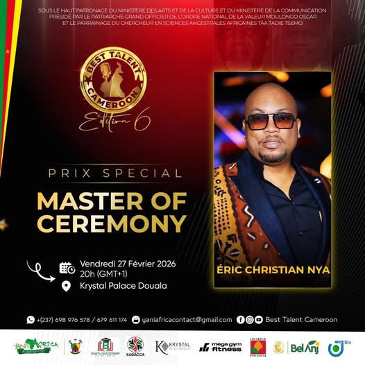 Récompense: Eric Christian Nya sera honoré au Best Talent Cameroon 2026