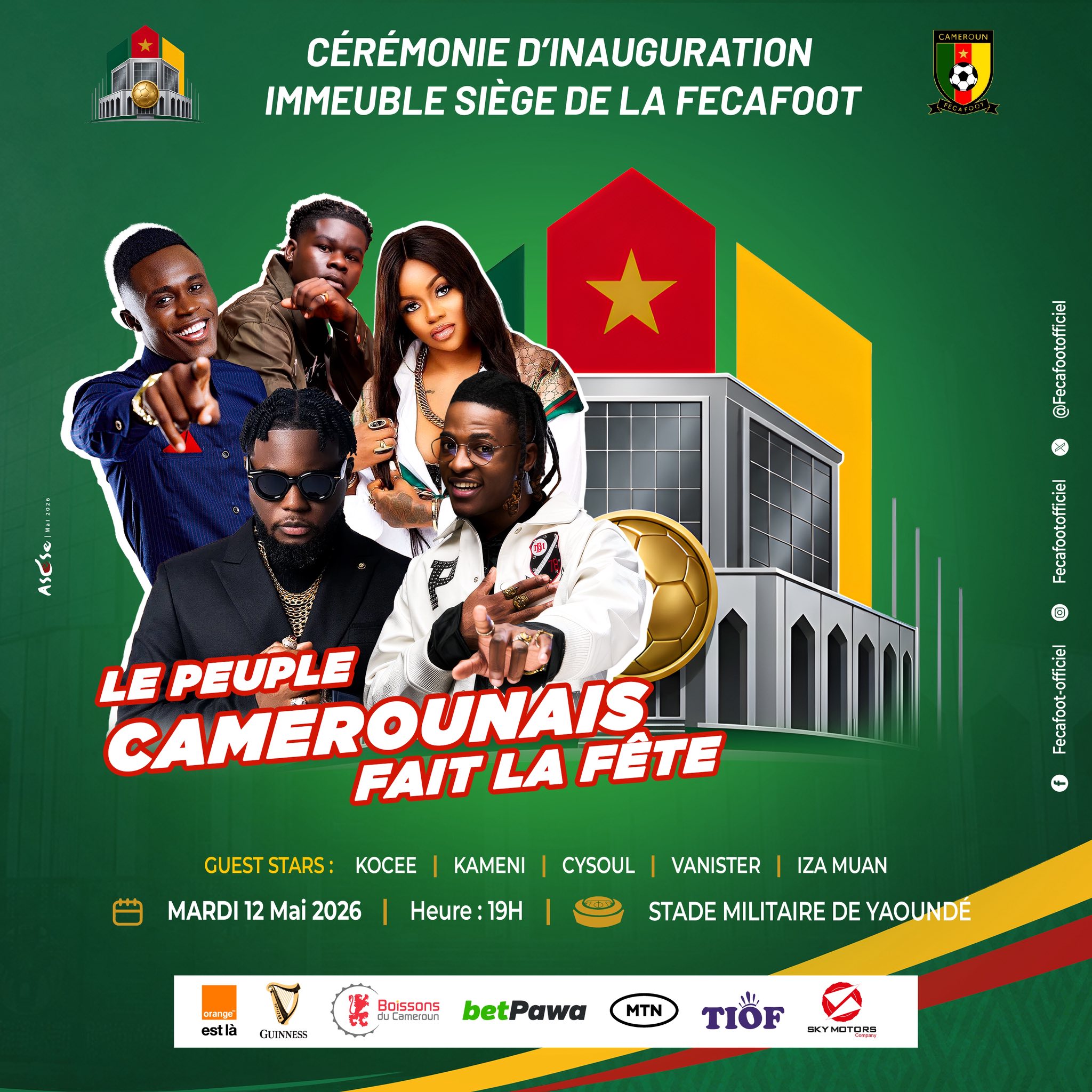 FECAFOOT: l&rsquo;incroyable programme de l&rsquo;inauguration du nouveau siège