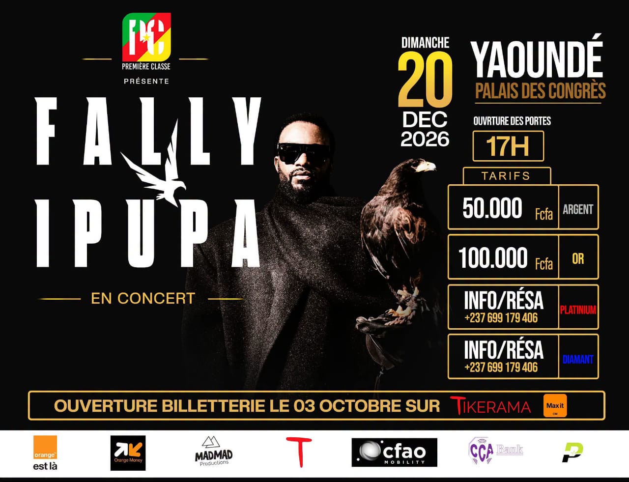 Fally Ipupa: double concert au Cameroun pour ses 20 ans de carrière